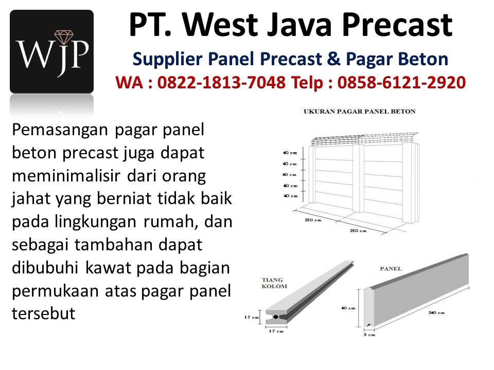 Pabrik pagar beton motif hubungi wa : 082218137048, perusahaan dinding precast di Bandung Spesifikasi-pagar-beton-precast
